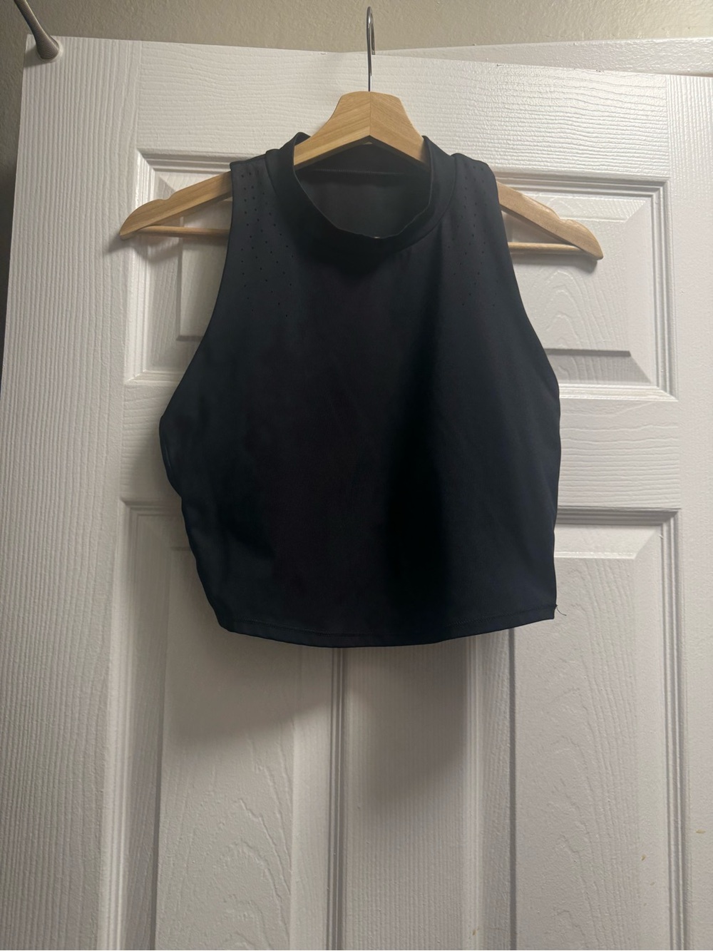 all in motion Black High-Neck Athletic Crop Sports Bra